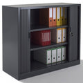 Armoire de bureau à rideaux coulissants